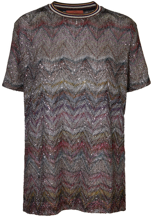 Chevron Sequin T-Shirt