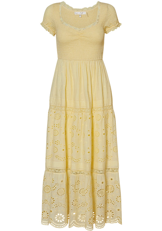 Bisolet Lace Maxi Dress Citron