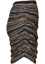 Herringbone Stripe Knit Mini Skirt