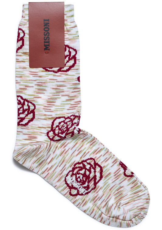 Striped Rose Socks Multicolour