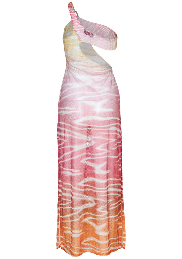 Long One-Shoulder Beach Dress