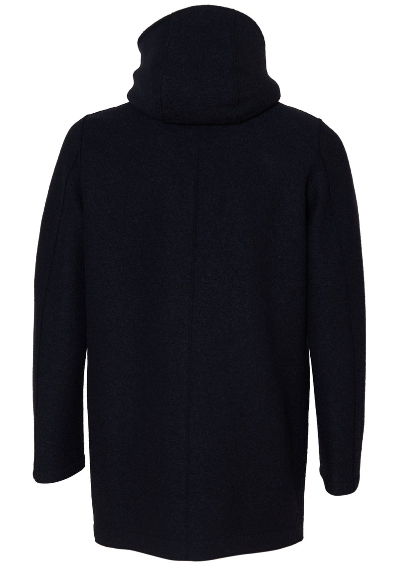 Parka Boiled Wool Navy Blue