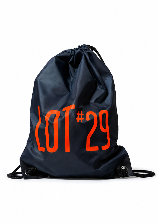 Navy/Neon Orange Logo Gym Black