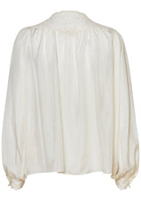 Carine Silk Lace Top Ivory