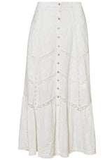 Ritson Midi Skirt White