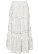 Ritson Midi Skirt White