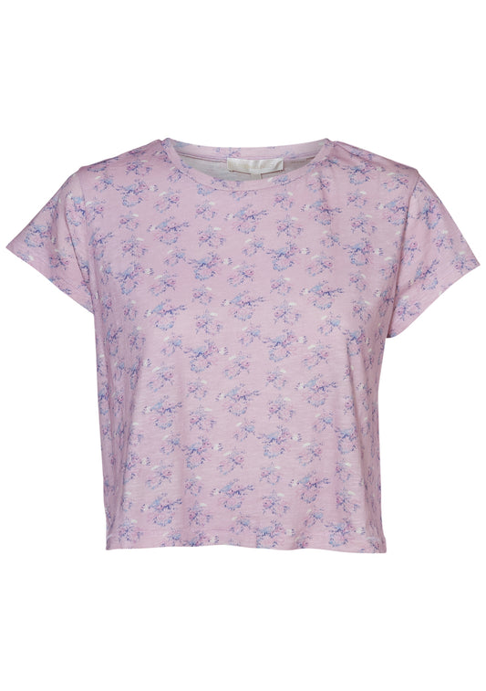 Rubin Cropped Tee Iced Mauve