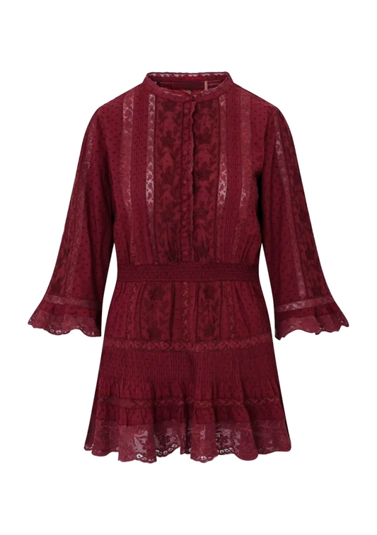 Vesna Dress Faded Merlot