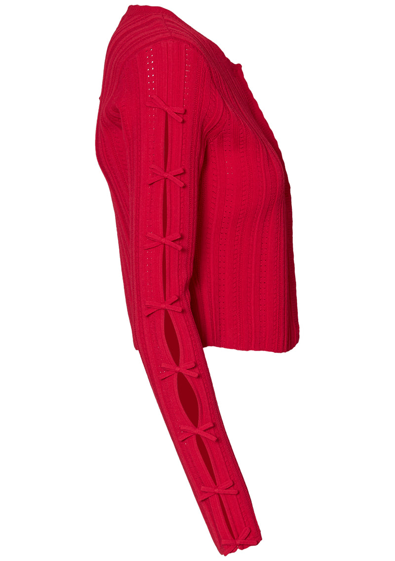 Zoriah Cardigan Candy Apple