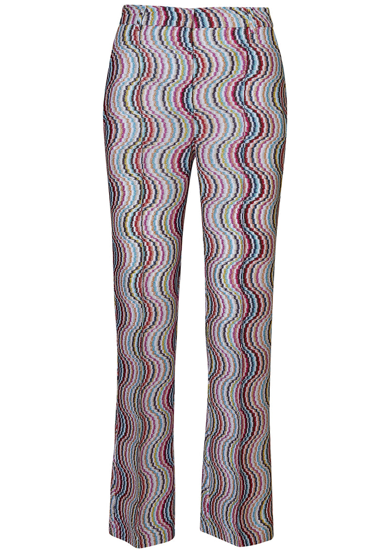 Wave Multicoloured Lamé Trousers