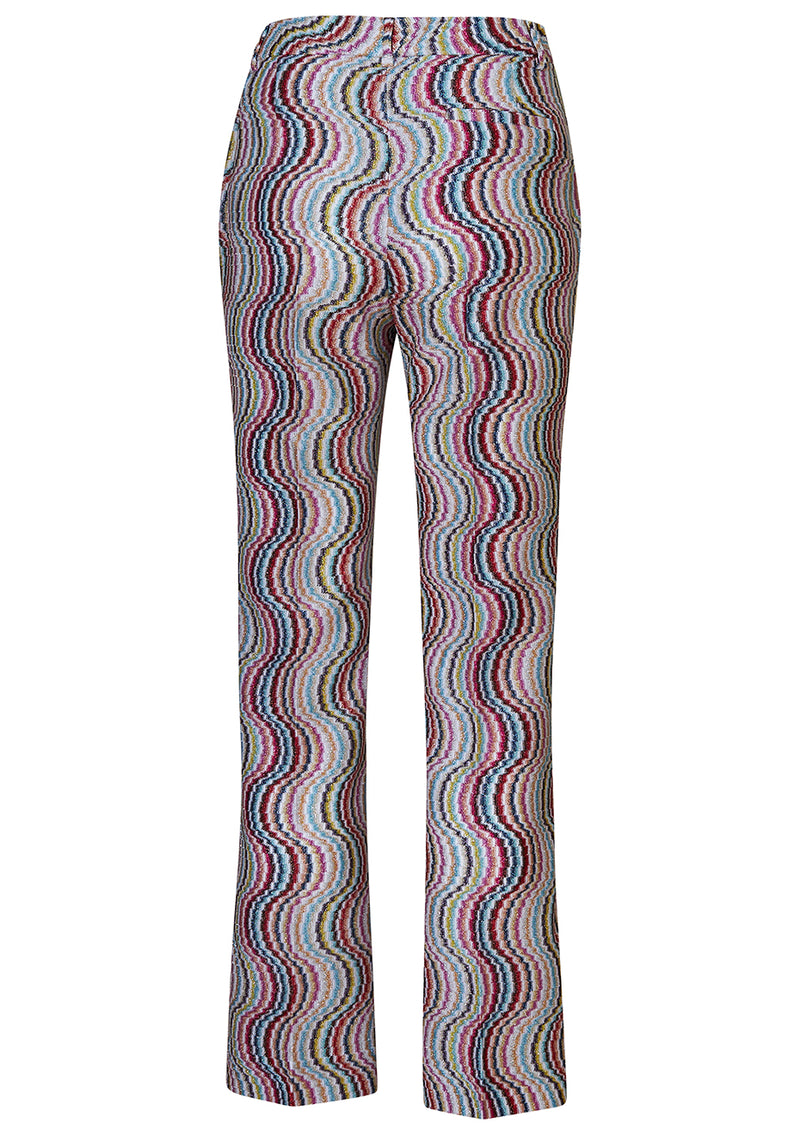 Wave Multicoloured Lamé Trousers