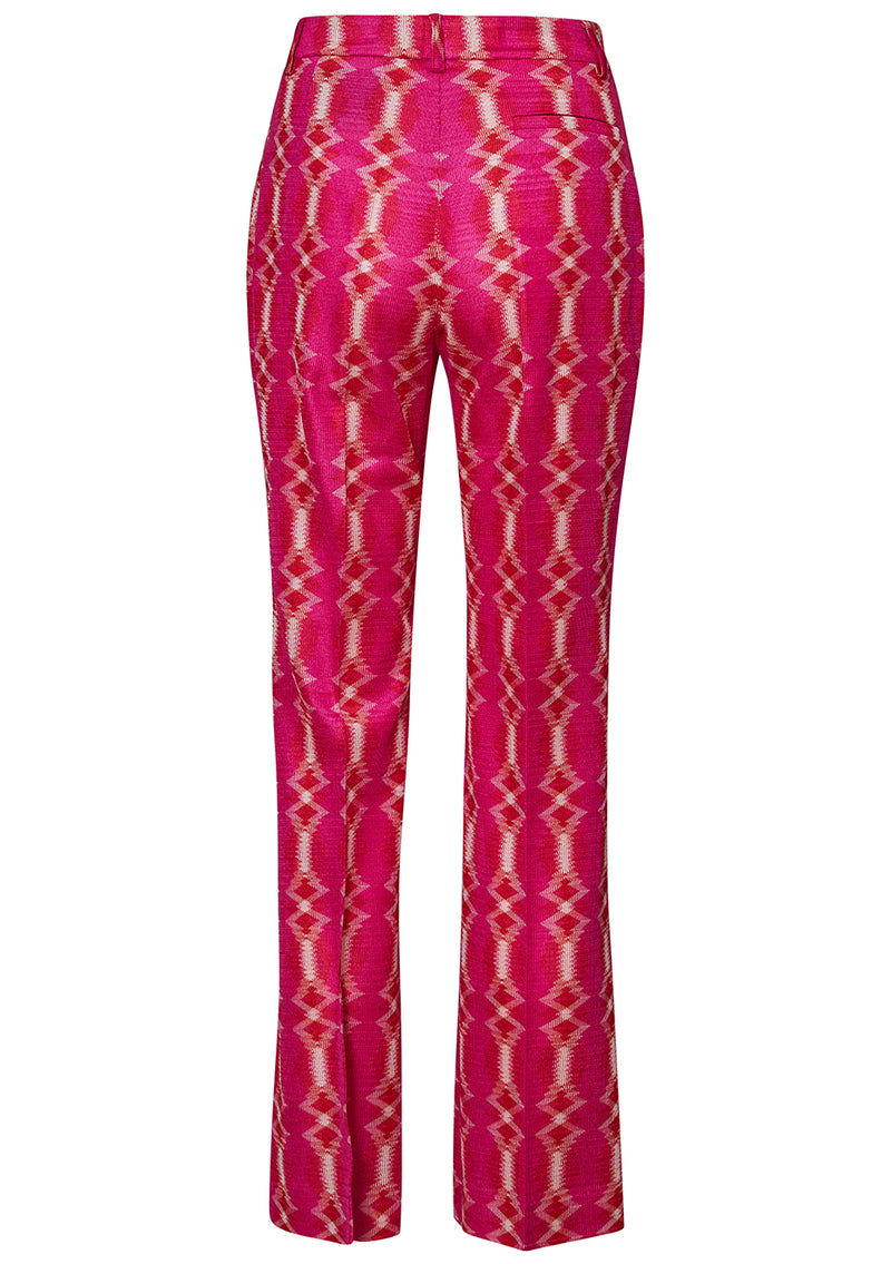 Magenta Red & White Trousers