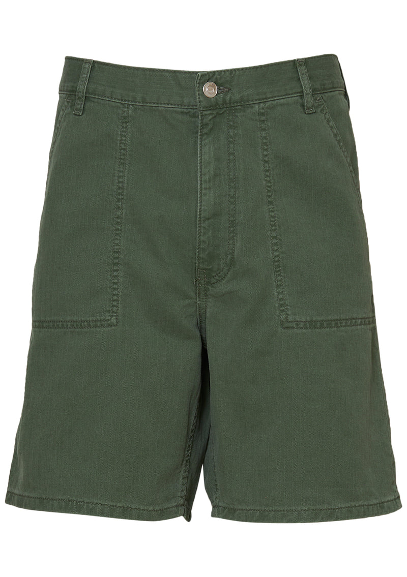 GM011 Genua Worker Chino Shorts Chevron Green