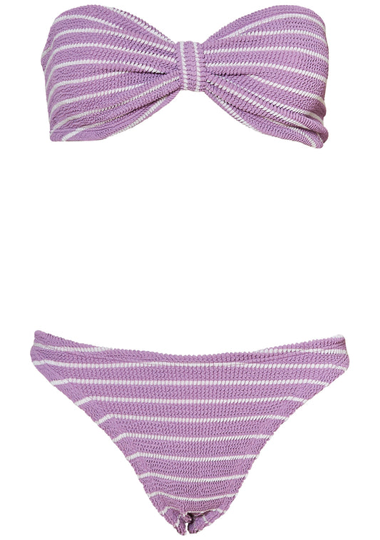 Jean Bikini Lavender/White