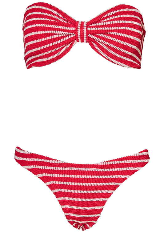 Jean Bikini Red/White