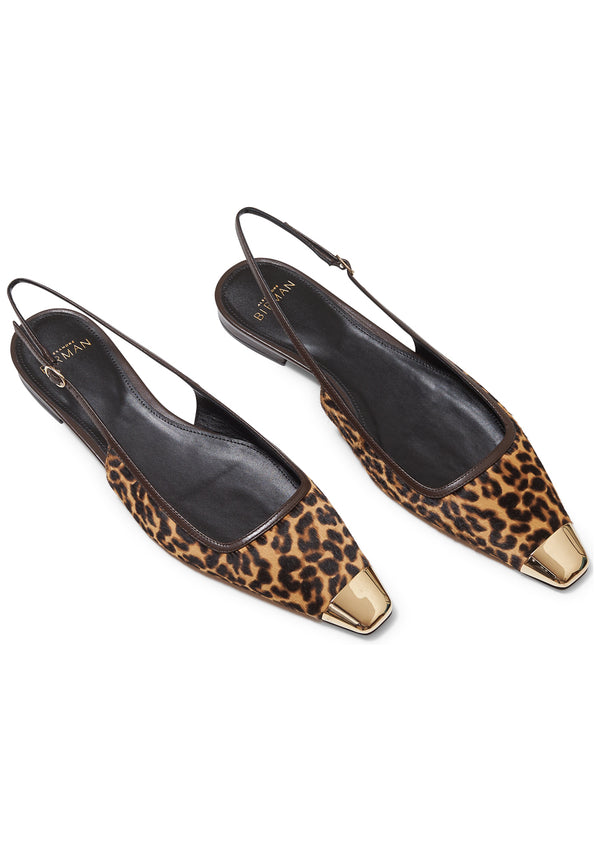 Olivia Flat Leopard Slingback