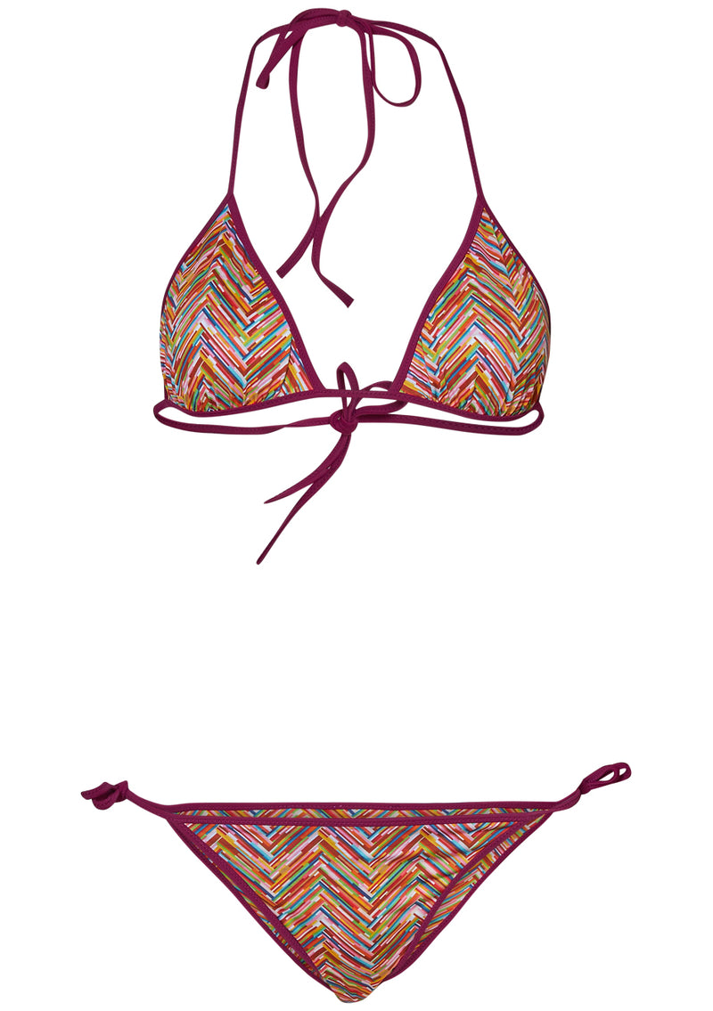 Reversible Triangle Bikini Multicolour