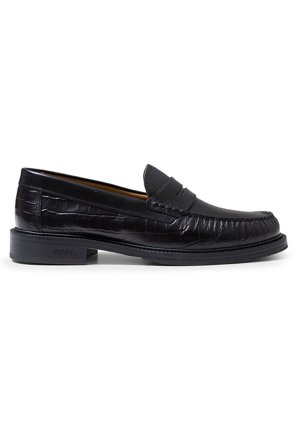 Yardee Moccasin Loafer Croco