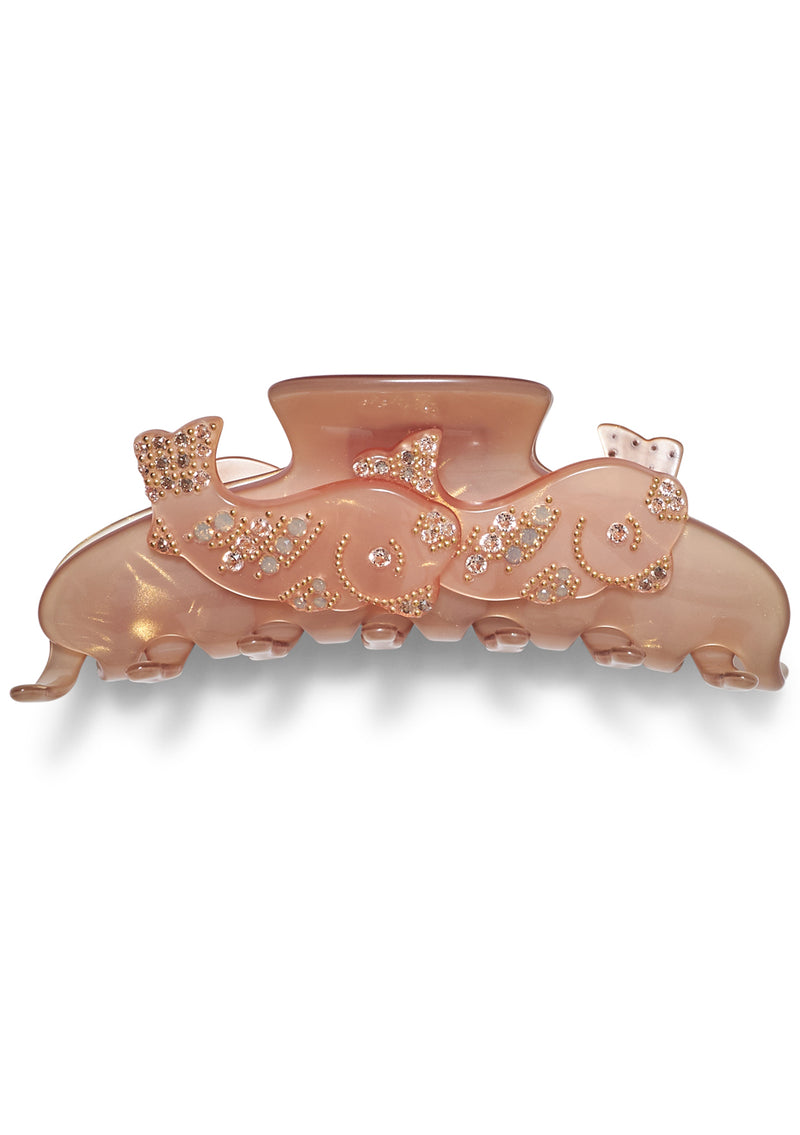 Large Beige Fish Hair Clip