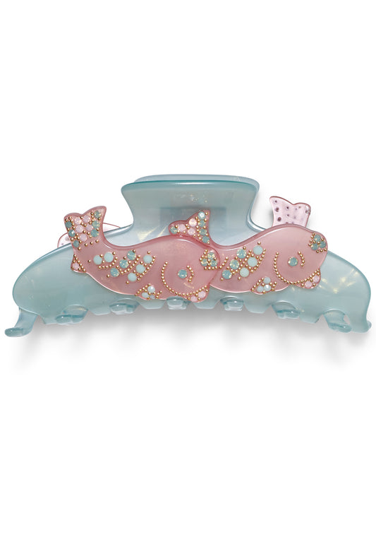 Large Mint Green Fish Hair Clip