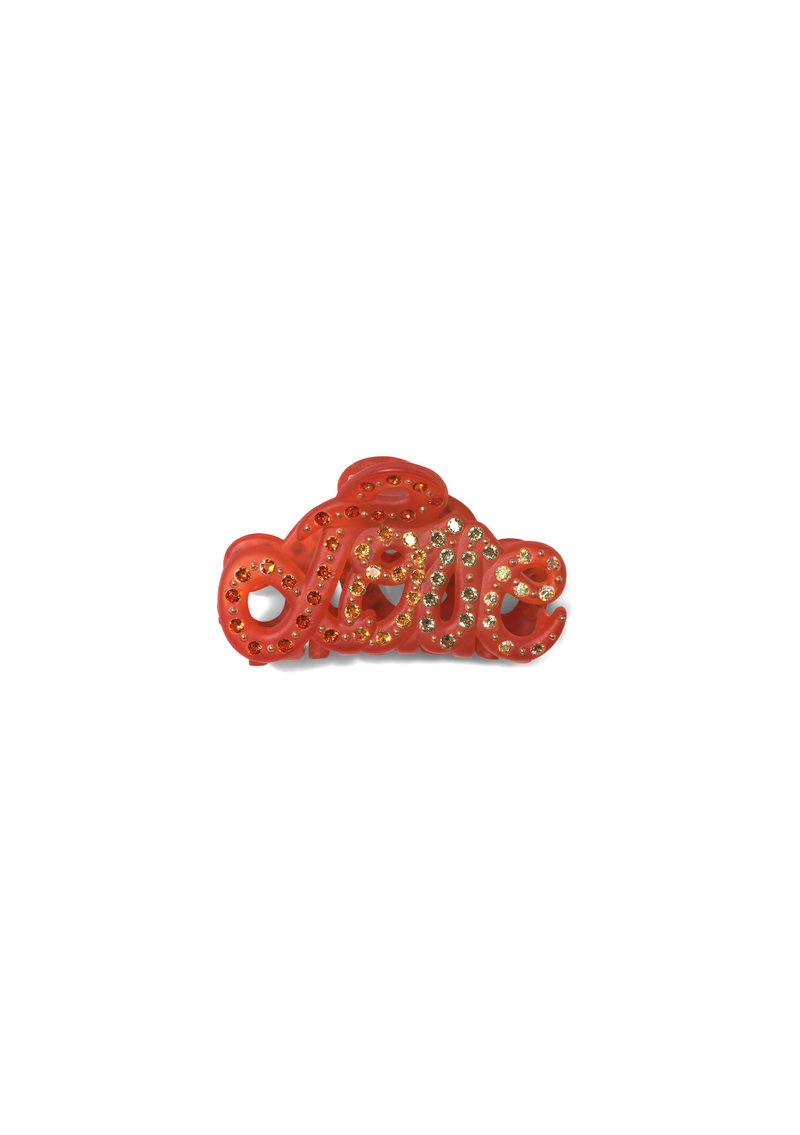 Mini Love Hair Clip Orange