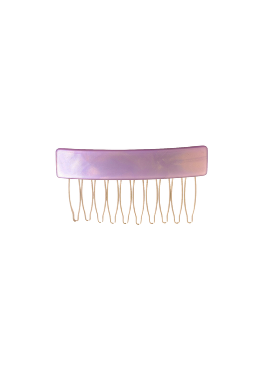 Plain Hair Comb Purple Pearl