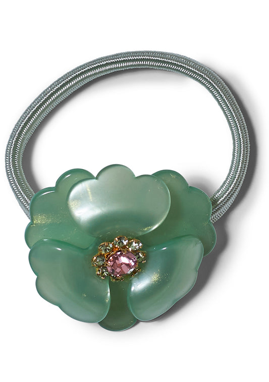 Small Flower Hair Elastic Matcha