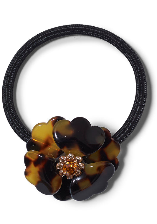 Small Flower Hair Elastic Tortoise