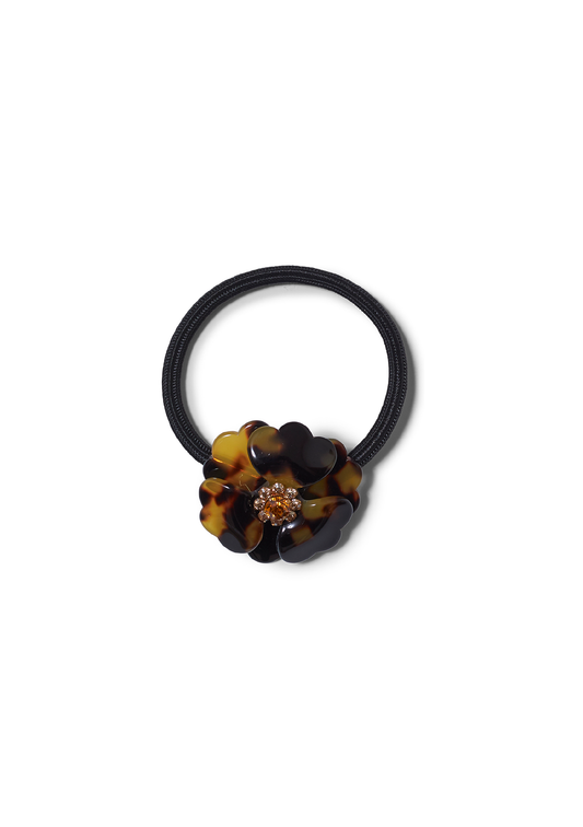 Small Flower Hair Elastic Tortoise