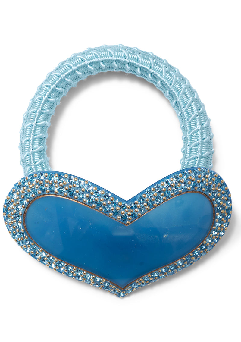 Turquoise Heart Hair Elastic