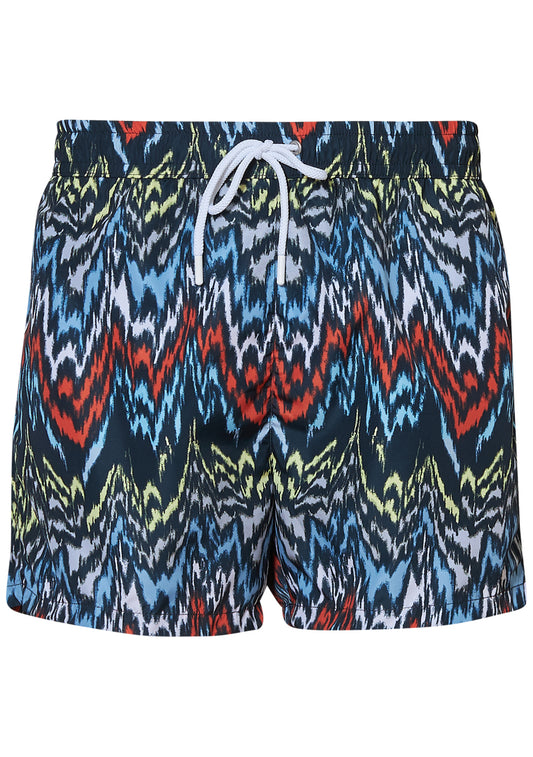 Abstract Chevron Swim Shorts Multicolour