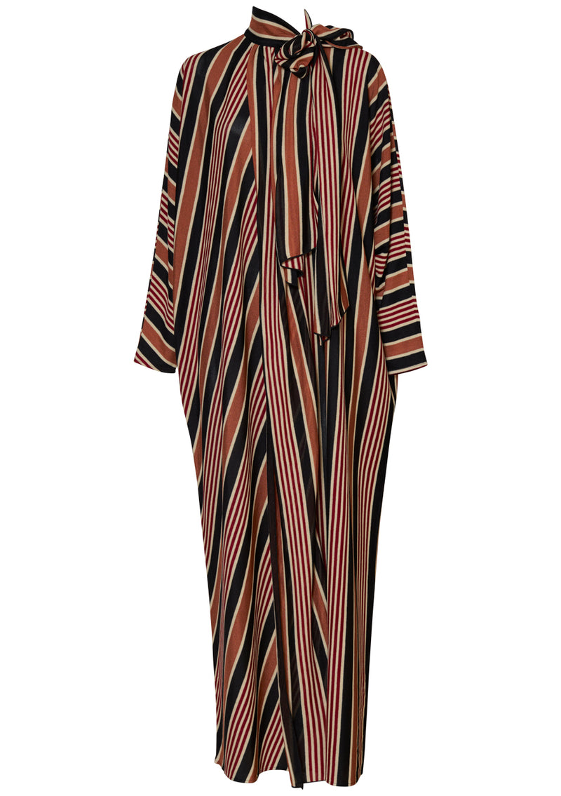 Bat Sleeve Stripe Dress Multicolour