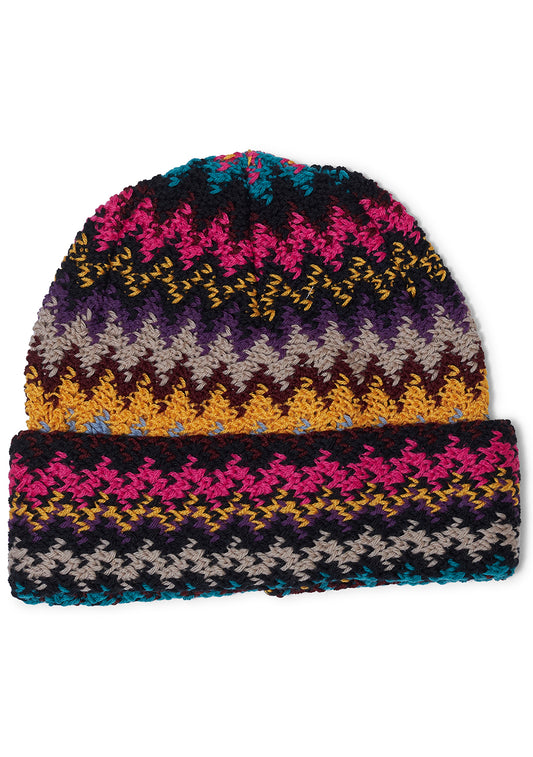 Chevron Beanie Dark Multicolour