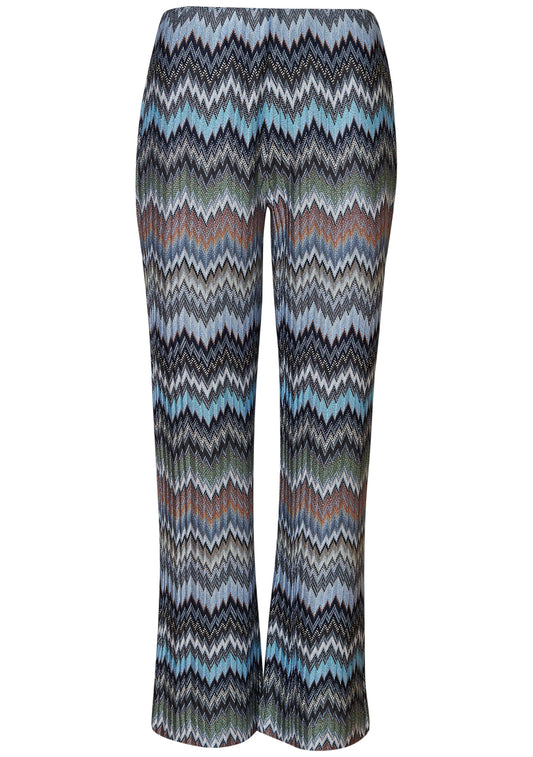 Chevron Flared Trousers Multicolour