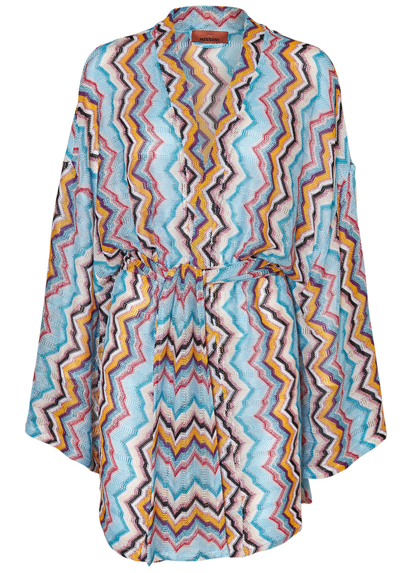 Chevron Multicolour Short Cover Up