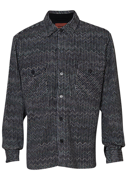 Chevron Overshirt Multi Grey
