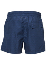 Chevron Swim Shorts Dark Blue Tones