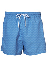 Chevron Swim Shorts Light Blue Tones