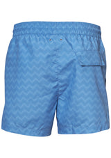 Chevron Swim Shorts Light Blue Tones