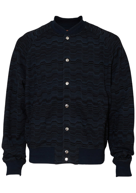 Cotton Bomber Jacket Navy