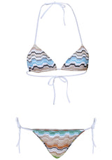 Greek Motif Triangle Bikini Multicolour