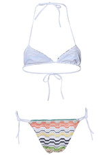 Greek Motif Triangle Bikini Multicolour