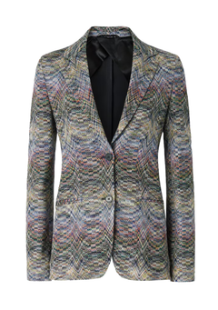 Lamé Blazer Green & Blue Spacedyed