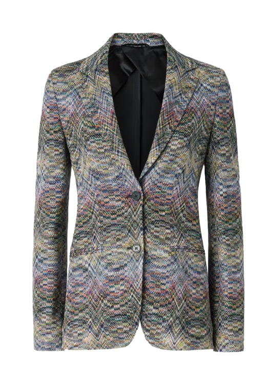 Lamé Blazer Green & Blue Spacedyed