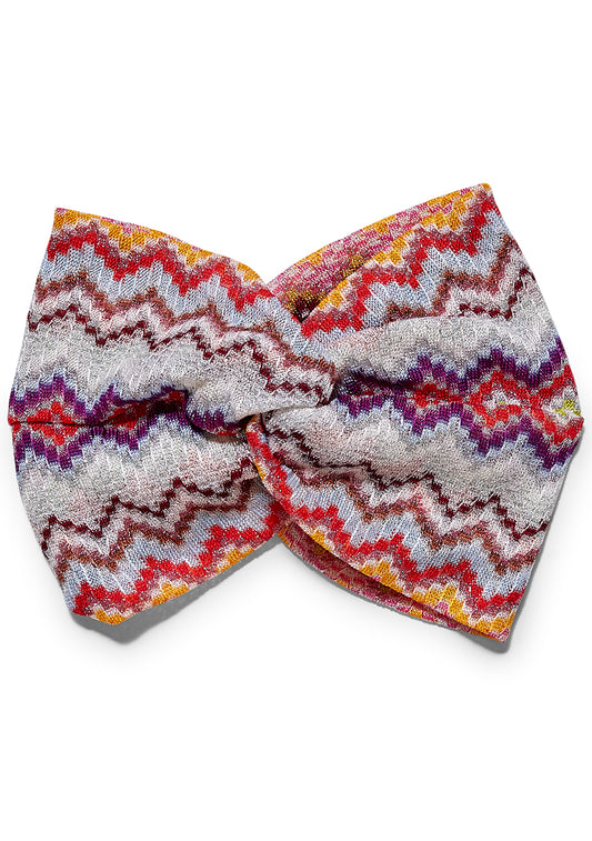 Lamé Chevron Headband Sorbet