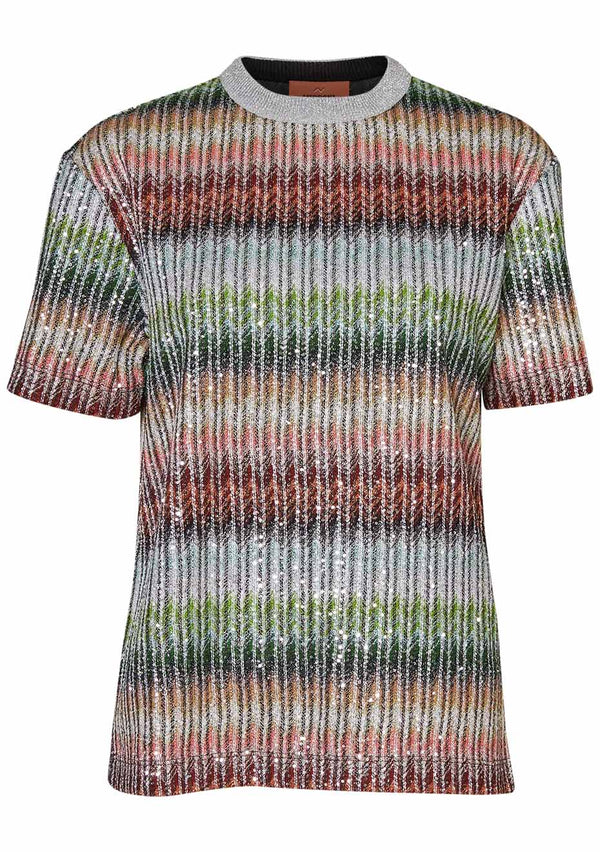 Lamé Sequin T-Shirt Multicolour