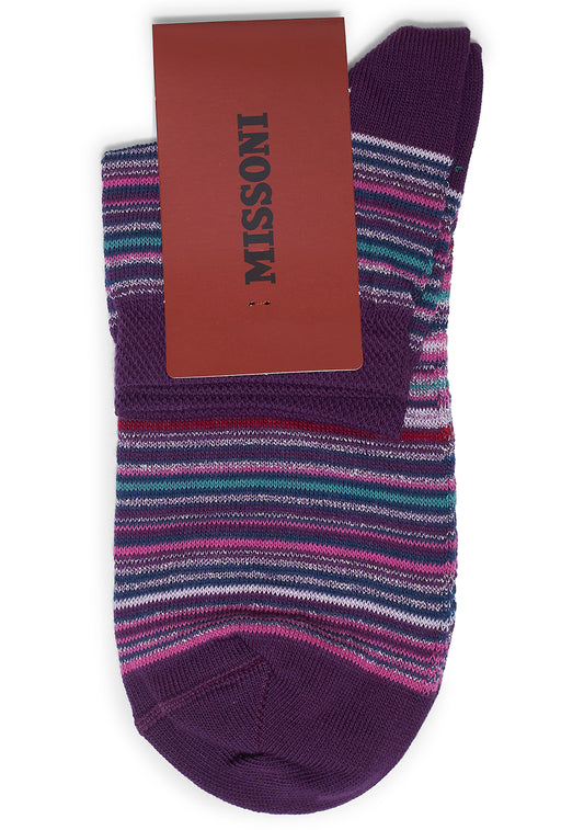 Lamé Socks Candy Stripe