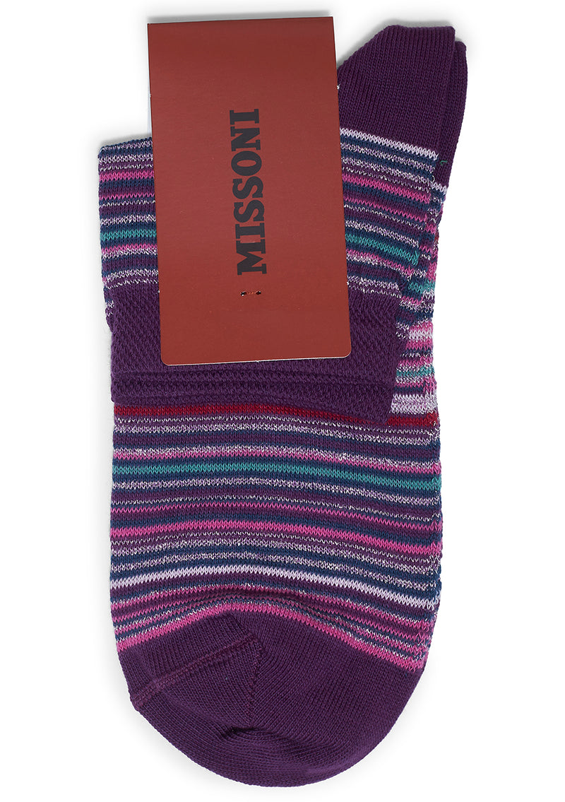 Lamé Socks Candy Stripe