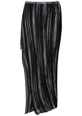 Lamé Wrap Around Skirt Black Multi