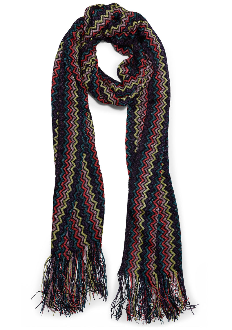 Light Knit Lamé Scarf Multicolour